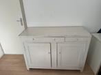 Antieke houten kast (wit), Ophalen, Gebruikt, 25 tot 50 cm, Met deur(en)