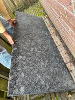 Belgisch Hardsteen Keukenblad 155x60 Facetrand, Ophalen, Gebruikt, Zwart, 150 tot 200 cm