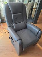 Lederen electrische relaxfauteuil, Huis en Inrichting, Fauteuils, Ophalen, Zo goed als nieuw, 75 tot 100 cm