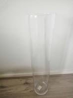 Lange vaas voor kunstbloemen, droogbloemen of pampas, Ophalen of Verzenden, Zo goed als nieuw, Glas, 50 tot 75 cm