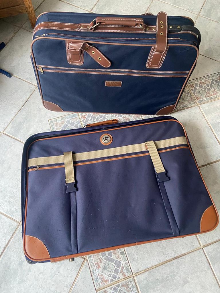 Kofferset, op wieltjes, 76/52 en 48/68 cm, blauw, Wieltjes, Overige materialen, 45 tot 55 cm, Ophalen of Verzenden