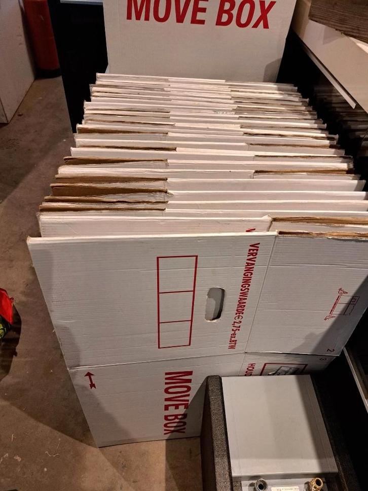 verhuisdozen (nog 20 stuks beschikbaar), Doe-het-zelf en Verbouw, Kratten en Dozen, Gebruikt, Doos, 50 tot 75 cm, 35 tot 50 cm