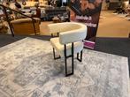 Eetkamerstoel Piastri Beige Boucle €149,- Direct/Leverbaar, Huis en Inrichting, Stoelen, Ophalen, Hout, Overige kleuren, #eetkamerstoel#Modern#Design