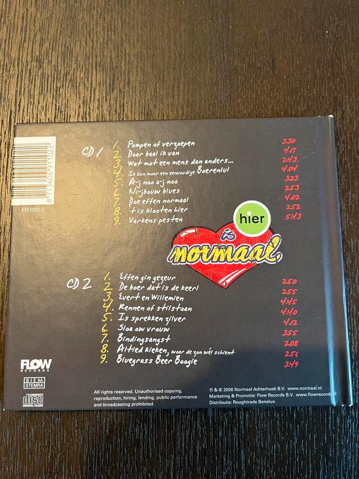 Normaal - Hier is Normaal (Dubbel CD), Cd's en Dvd's, Cd's | Overige Cd's, Zo goed als nieuw, Boxset, Ophalen
