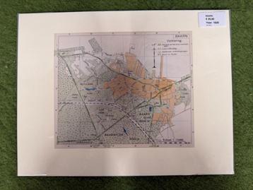 Scherpe landkaart van Baarn rond 1920 Met veel details kleur beschikbaar voor biedingen