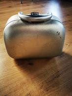 Vintage Beautycase / Make-up koffer, Sieraden, Tassen en Uiterlijk, Beautycases, Ophalen, Gebruikt, Grijs, Met slot