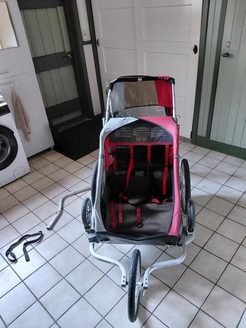 Thule Chariot Cougar 2 Fietskar + Hardloopset, Kinderen en Baby's, Kinderwagens en Combinaties, Zo goed als nieuw, Combiwagen