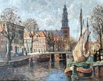 Amsterdam Westertoren gracht oud antiek schilderij
Olieverf, Ophalen of Verzenden