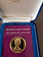 british virgin islands  gouden 100 dollar munt, Goud, Ophalen of Verzenden