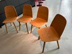 4 Muuto Nerd Design Stoelen - Hout, Ophalen, Bruin, Zo goed als nieuw, Vier