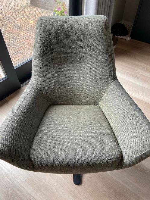 Groene Draaistoel met Stoffen Bekleding, Huis en Inrichting, Stoelen, Gebruikt, Eén, Stof, Overige kleuren, Ophalen of Verzenden