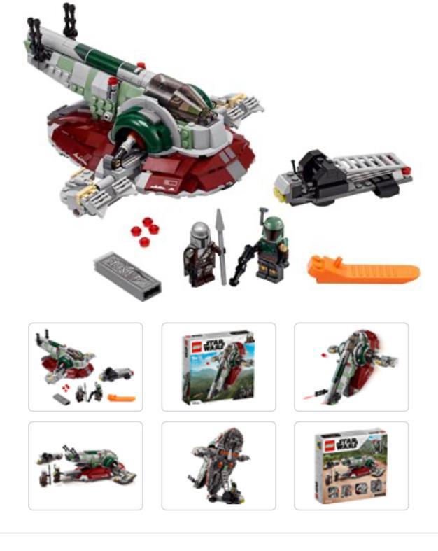 LEGO Star Wars 75312 Boba Fett's Starship, Kinderen en Baby's, Speelgoed | Duplo en Lego, Zo goed als nieuw, Lego, Complete set