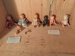 5 celluloid poppenhuispopjes en 1 van plastic, Poppenhuis, Gebruikt, Germany, Germany