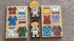 Vintage Aankleed Puzzel Hout 28 cm, Ophalen of Verzenden, Minder dan 10 stukjes, Gebruikt
