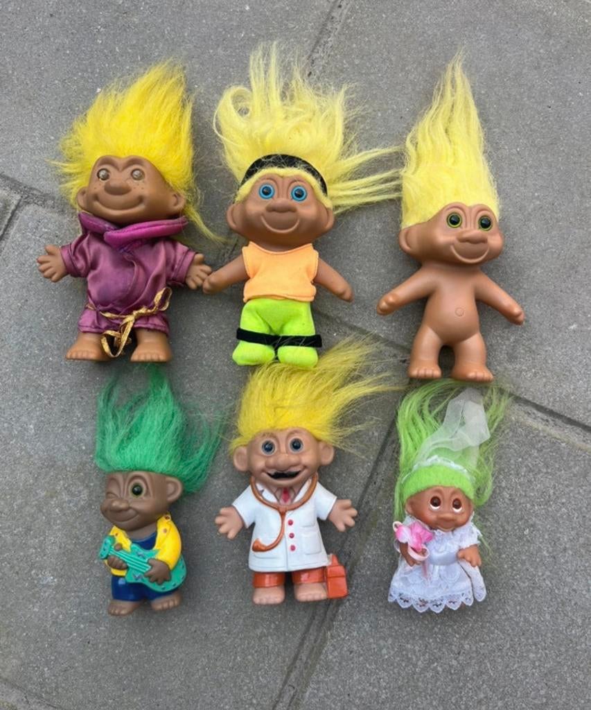 Vintage Troll Poppen Collectie, Ophalen of Verzenden, Gebruikt, Overige typen