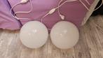 Twee bol lampen Ikea wit, Huis en Inrichting, Lampen | Hanglampen, Ophalen, Minder dan 50 cm