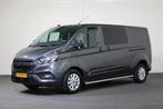 Ford Transit Custom 2.0 TDci L2 H1 Limited DC Automaat Leer, Auto's, Euro 6, 4 cilinders, Adaptive Cruise Control, Bedrijf