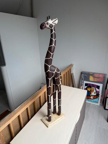 Giraf van hout 100cm beschikbaar voor biedingen