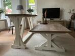Landelijke side-table en salontafel, Huis en Inrichting, Ophalen, 100 tot 150 cm, 50 tot 100 cm, Zo goed als nieuw