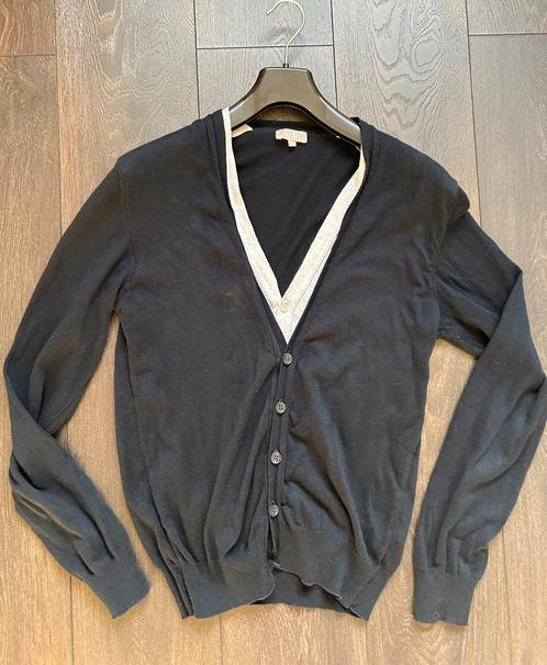 WE Fashion - Heren Vest Zwart Lichtgrijs - Maat M, Kleding | Heren, Truien en Vesten, Gedragen, Zwart, Ophalen of Verzenden