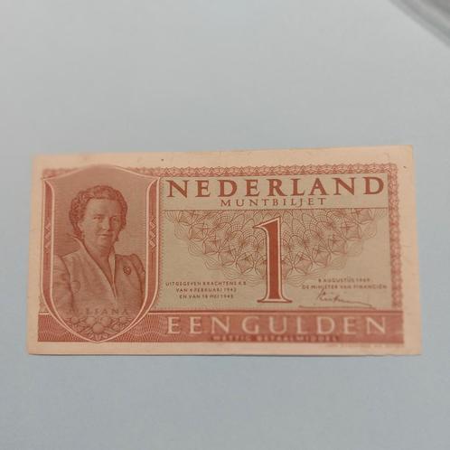 1 gulden Muntbiljet uit 1949 Juliana. In AUNC, Postzegels en Munten, Bankbiljetten | Nederland, Los biljet, 1 gulden, Ophalen of Verzenden