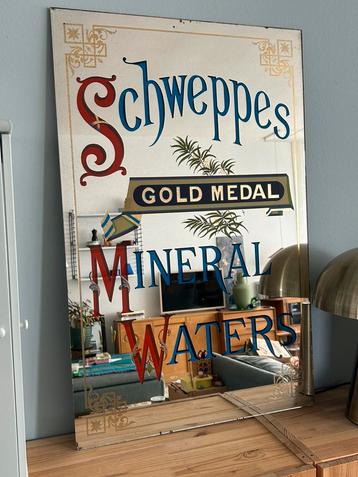 Vintage Schweppes kroeg/ pub spiegel beschikbaar voor biedingen