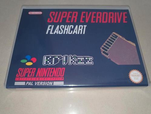 Super Everdrive Flashcart SNES Game Case, Spelcomputers en Games, Games | Nintendo Super NES, Zo goed als nieuw, Verzenden