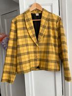Geel met zwart geblokt / geruit jasje colbert. Maat 36/38, Kleding | Dames, Zwart, Ophalen of Verzenden, Jasje, Maat 36 (S)