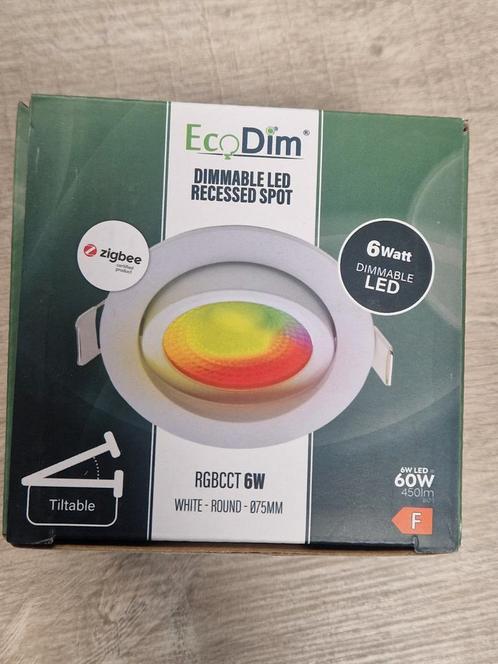 Witte EcoDim inbouwspot led, Huis en Inrichting, Lampen | Spots, Nieuw, Plafondspot of Wandspot, Led, Inbouw, Ophalen of Verzenden