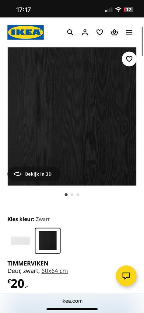 Ikea besta zwart deuren, Huis en Inrichting, Kasten | Televisiemeubels, Zo goed als nieuw, Minder dan 100 cm, 50 tot 100 cm, 25 tot 50 cm