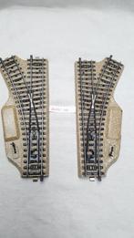 Märklin H0 5121 M-rail 1x L – 1x R handwissel samen € 5,00, Wisselstroom, Gebruikt, Rails, Ophalen of Verzenden
