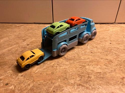 GreenToys Autotrailer Transport Vrachtwagen, Kinderen en Baby's, Speelgoed | Speelgoedvoertuigen, Zo goed als nieuw, Ophalen of Verzenden