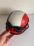 Helm rood-wit-blauw met zonnebril, Ophalen of Verzenden, Zo goed als nieuw