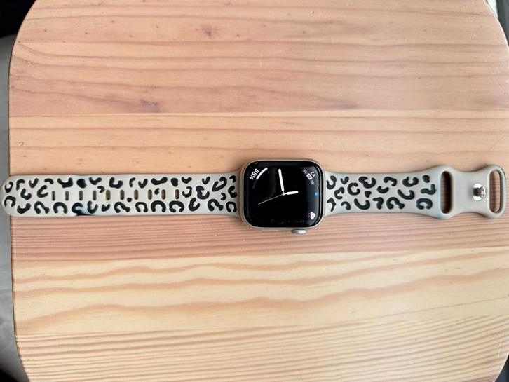 Apple Watch Series 8 41mm + extra's, Sieraden, Tassen en Uiterlijk, Smartwatches, iOS, Zilver, Ophalen of Verzenden