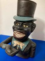 Vintage Gietijzeren Spaarpot - Mechanisch, Antiek en Kunst, Ophalen of Verzenden