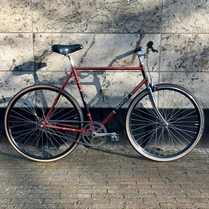Gazelle Sprinter 58 cm Single Speed Vintage, Fietsen en Brommers, Fietsen | Racefietsen, Zo goed als nieuw, Heren, Gazelle, Minder dan 10 versnellingen