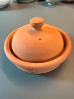 Terracotta Knoflookpoffer, Schaal, Rond, Ophalen of Verzenden, Zo goed als nieuw