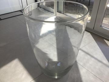DUTZ vaas, zware doorzichtig glas H52 cm x B35 cm, origineel beschikbaar voor biedingen