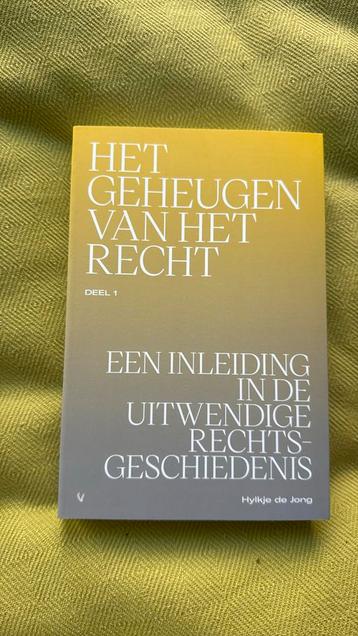Hylkje de Jong - Het geheugen van het recht 1  beschikbaar voor biedingen