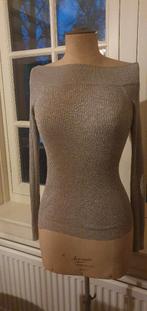 Glitter goud of the shoulder top, Overige kleuren, Ophalen of Verzenden, Zo goed als nieuw, Lange mouw