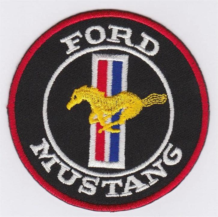 Ford Mustang stoffen opstrijk patch embleem #5, Verzamelen, Automerken, Motoren en Formule 1, Nieuw, Auto's, Ophalen of Verzenden