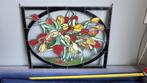glas in rood raamhanger, Ophalen