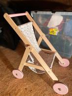 Houten poppenwagen, Kinderen en Baby's, Speelgoed | Houten speelgoed, Ophalen, Zo goed als nieuw, Duw- of Trekspeelgoed