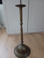 Koperen kandelaar. Antiek, vintage. Uit kerk afkomstig. 71cm, Ophalen of Verzenden, Koper of Brons