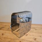 design Tijdschriftenrek of LP-rek in chroom, Huis en Inrichting, Woonaccessoires | Krantenbakken en Lectuurbakken, Ophalen of Verzenden