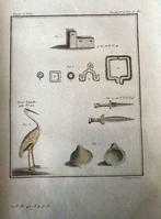 1835 Ingekleurde gravure, zilver reiger / Voyage de Pallas, Ophalen of Verzenden