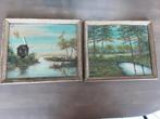 Twee oude schilderijtjes  Kaashoek, Antiek en Kunst, Ophalen of Verzenden