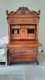 Antiek Duits Mahonie Louis Philippe Secretaire, ca. 1860, Antiek en Kunst, Ophalen