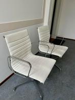 2 Witte Vintage Design Bureaustoelen- zeer goede kwaliteit, Ophalen, Gebruikt, Wit, Bureaustoel