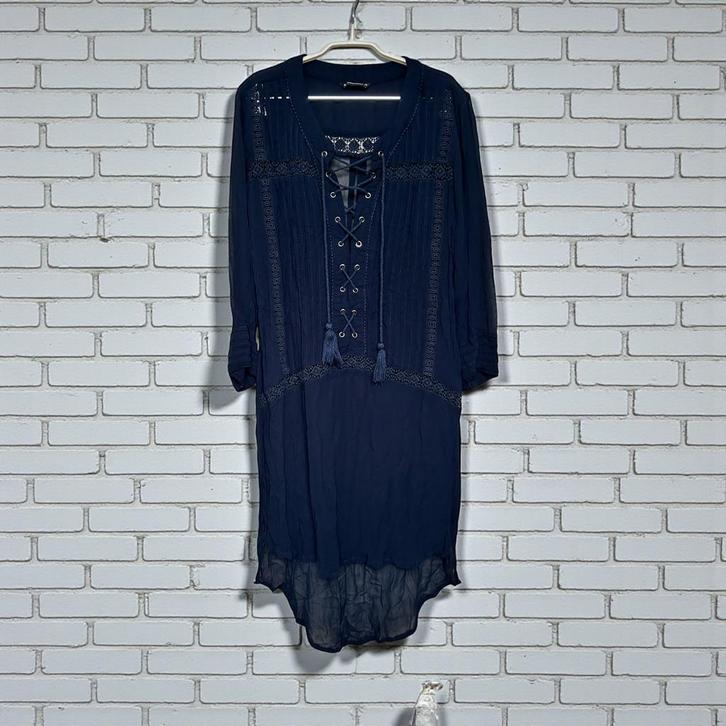 Summum Tuniek Blouse Maat 38 Donkerblauw Doorschijnend, Kleding | Dames, Blouses en Tunieken, Zo goed als nieuw, Maat 38/40 (M)